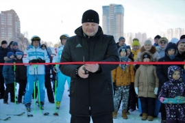В Красногорске торжественно открыли горнолыжный спуск на Черневской горке